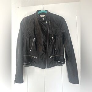 Free People Leather Jacket like new size small